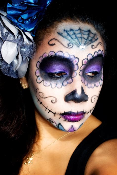 candy skull makeup|easy sugar skull makeup designs.